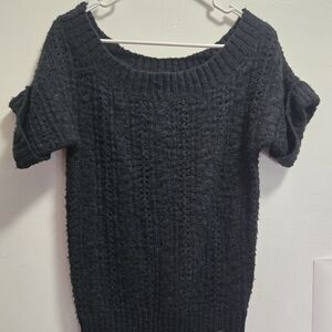Abercrombie & Fitch Black Cable Knit Sweater